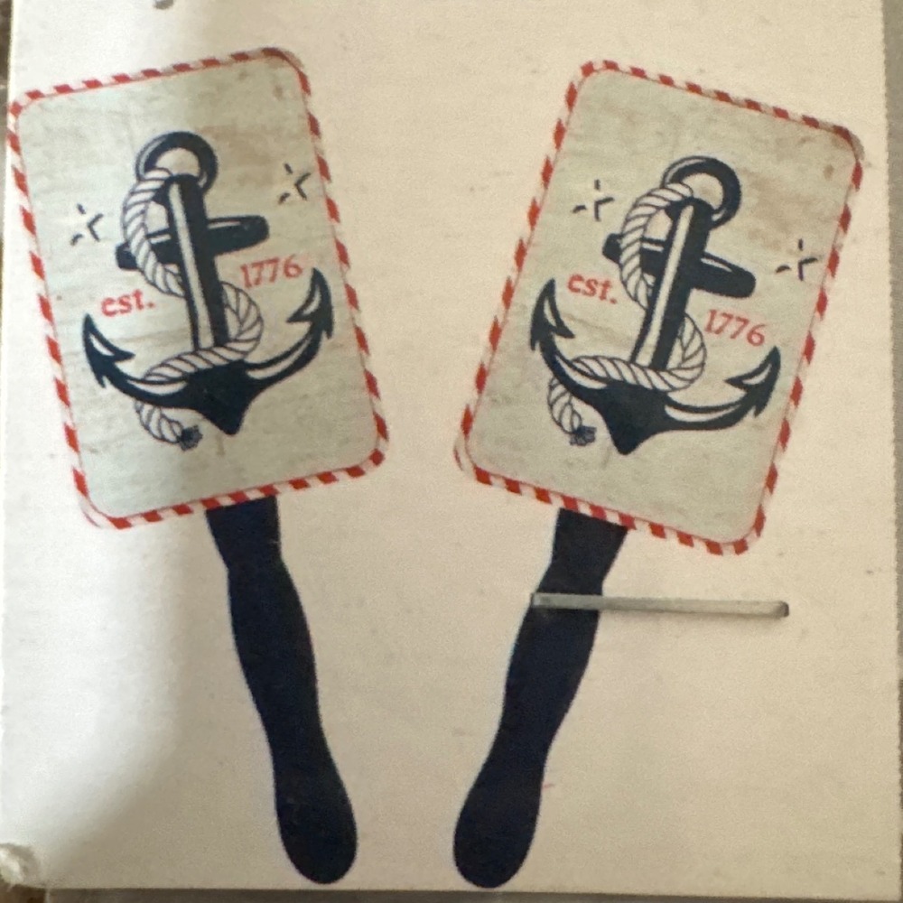 Oriental Trading Nautical‎ Anchor Hand Fans 24 Pack Patriotic 1776 Party Favors